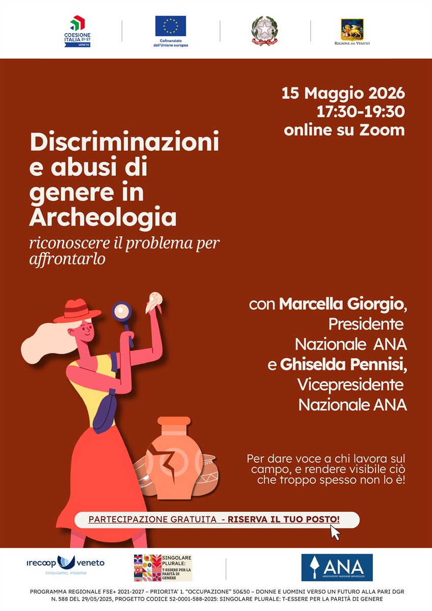 Webinar "Discriminazioni e abusi di genere in archeologia"