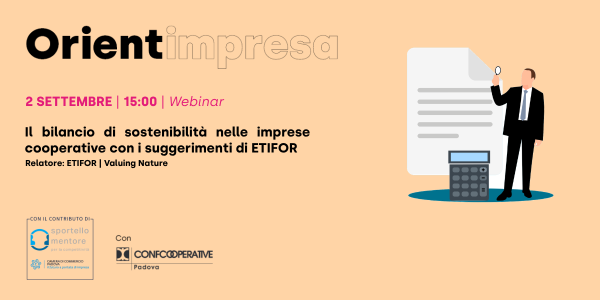 Rassegna Orientimpresa - Webinar “Il bilancio di sostenibilità nelle imprese cooperative con i suggerimenti di ETIFOR”